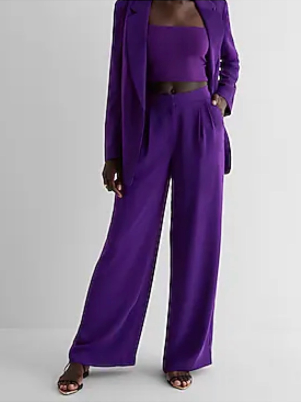 Size 14 Stylist High Waisted Pleated Wide Leg Pants 💜